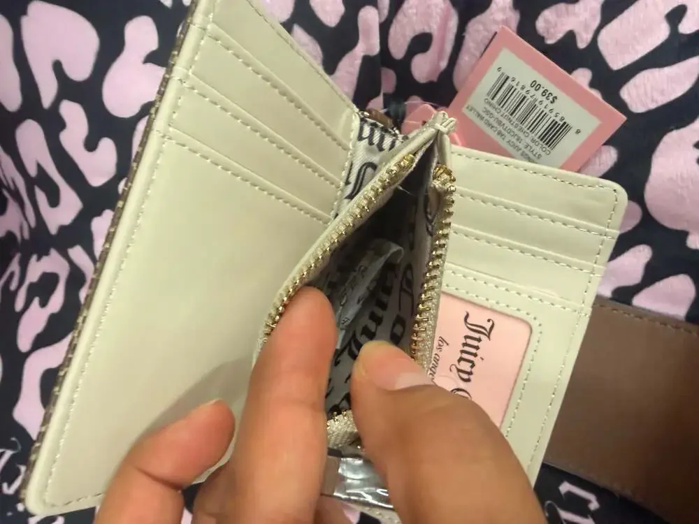 Juicy Couture All Things Juicy Tab Card Wallet - Chestnut Chino